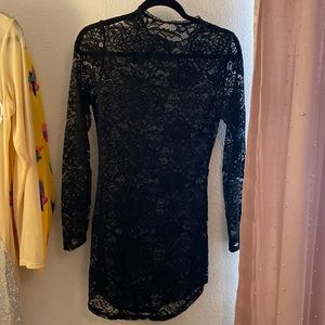 Black lace dress
